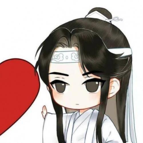 魔道祖师Q版情头两张，原创魔道祖师情侣头像，魔道祖师Q版人物头像分享-12