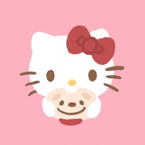 手绘hellokitty头像图片，可爱卡通风格，简约优雅手绘作品-4