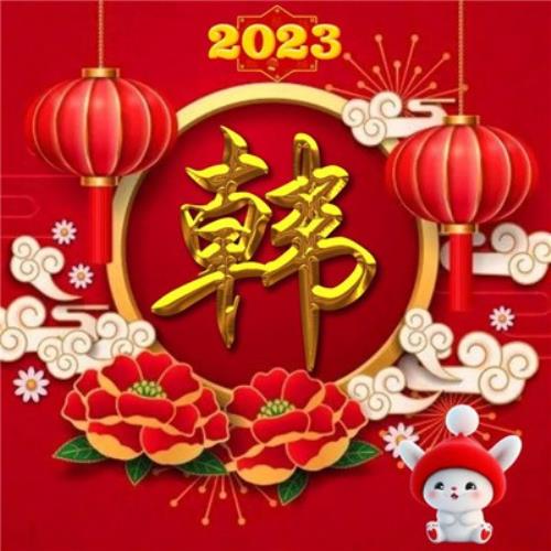 2054年新年兔年姓氏头像图片，不可错过的气氛佳图-5