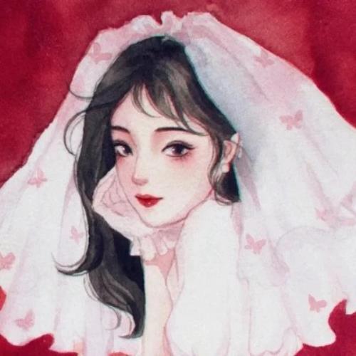 华丽唯美手绘动漫婚纱头像女生图片，手绘头像女生唯美分享-4