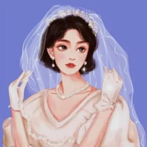 华丽唯美手绘动漫婚纱头像女生图片，手绘头像女生唯美分享-7