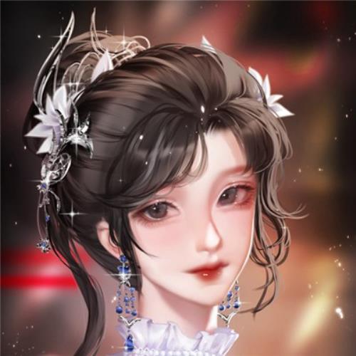 唯美手绘动漫女生头像图片，头部插画唯美动漫女生头像设计-4