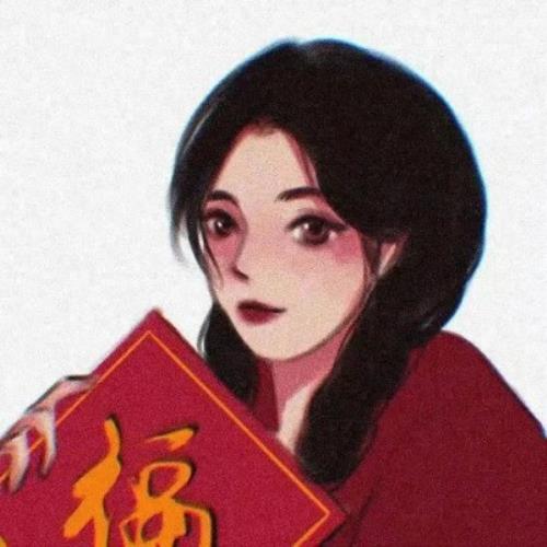 新年卡通手绘女生头像，萌萌哒手绘动漫女生新年头像图片-3